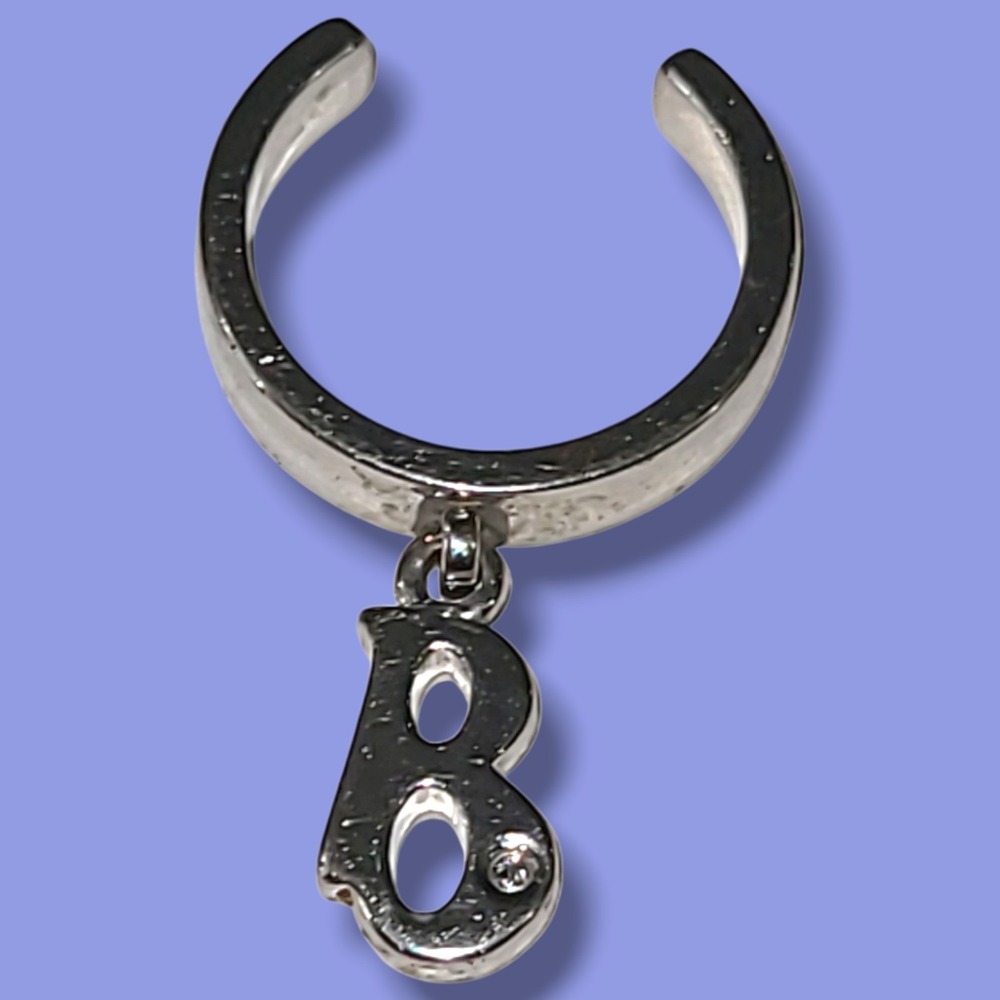 Vintage Y2K Bratz Letter "B" Silver Tone "Charmz" Ring Size 5 MGA